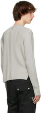 Rick Owens Grey Fisherman Biker Sweater