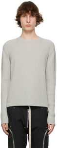 Rick Owens Grey Fisherman Biker Sweater - Rick Owens Grey Fisherman Moker Pull - Rick Owens 그레이 어부 자전거 타는 사람 스웨터