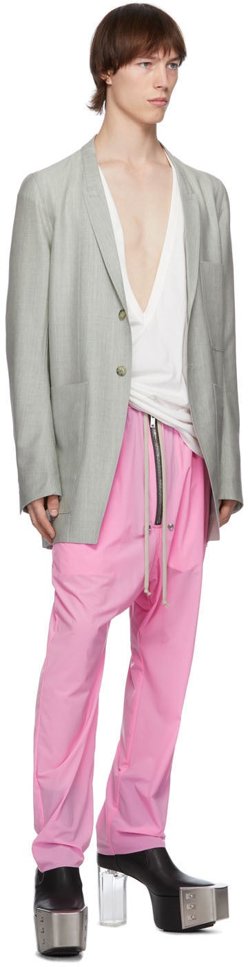 Rick Owens Grey Mohair Lido Jacket