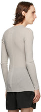 Rick Owens Grey Ribbed Round Sweater
