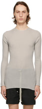 Rick Owens Grey Ribbed Round Sweater - Pull rond rond côtelé de rick owens gris - Rick Owens 그레이 리브 둥근 스웨터