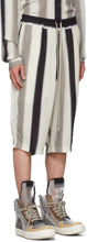 Rick Owens Grey Stripe Bela Pods Shorts