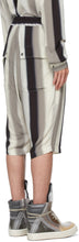 Rick Owens Grey Stripe Bela Pods Shorts