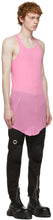 Rick Owens Pink Basic Rib Tank Top