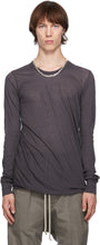 Rick Owens Purple Basic Long Sleeve T-Shirt - Rick Owens T-shirt à manches longues de base violette - Rick Owens 보라색 기본 긴 소매 티셔츠