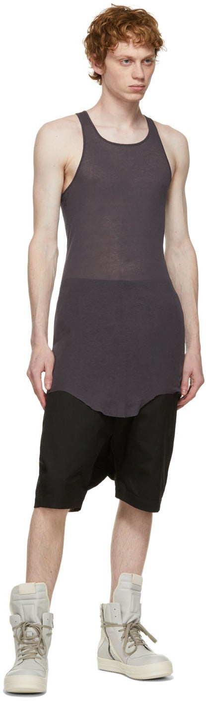 Rick Owens Purple Basic Rib Tank Top