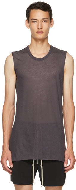 Rick Owens Purple Basic Tank Top - Rick Owens Purple Basic Débardeur - Rick Owens 보라색 기본 탱크 탑입니다