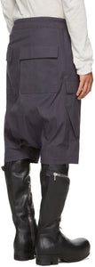 Rick Owens Purple Cargo Pods Shorts