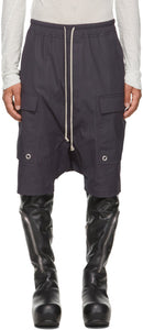 Rick Owens Purple Cargo Pods Shorts - Short de bosses de cargaison violet rick owens - Rick Owens 보라색화물 포드 반바지