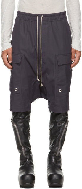 Rick Owens Purple Cargo Pods Shorts - Short de bosses de cargaison violet rick owens - Rick Owens 보라색화물 포드 반바지