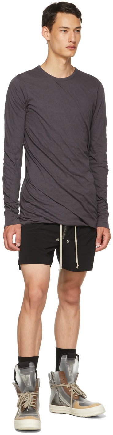 Rick Owens Purple Double Crewneck T-Shirt