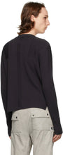 Rick Owens Purple Fisherman Biker Sweater