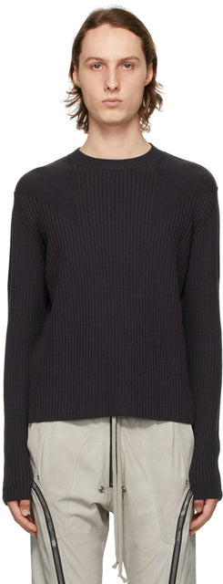 Rick Owens Purple Fisherman Biker Sweater - Pull de motard de pêcheur violet Rick Owens - Rick Owens 보라색 어부 자전거 타는 사람 스웨터