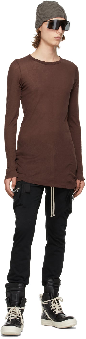 Rick Owens Red Rib Long Sleeve T-Shirt
