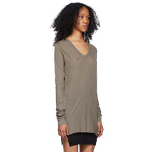 Rick Owens Taupe Cotton Unstable Long Sleeve T-Shirt