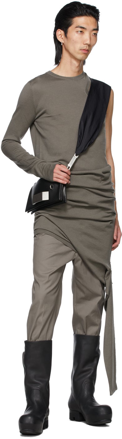 Rick Owens Taupe Cropped Astaire Trousers – BlackSkinny