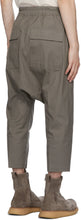 Rick Owens Taupe Cropped Drawstring Trousers