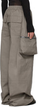 Rick Owens Taupe Drawstring Pannier Cargo Pants