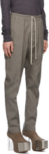 Rick Owens Taupe Long Drawstring Trousers