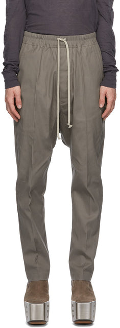Rick Owens Taupe Long Drawstring Trousers - Pantalon à cordon long Taupe Rick Owens Taupe - Rick Owens Taupe Long Drawstring 바지