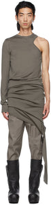 Rick Owens Taupe Wool Banana Top - Rick Owens Taupe Laine Banana Top - Rick Owens Taupe Wool Banana Top.
