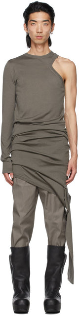 Rick Owens Taupe Wool Banana Top - Rick Owens Taupe Laine Banana Top - Rick Owens Taupe Wool Banana Top.