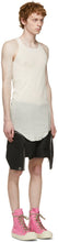 Rick Owens White Basic Rib Tank Top
