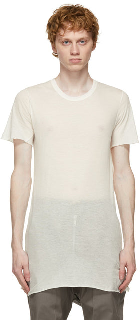 Rick Owens White Basic T-Shirt - T-shirt de base blanc de Rick Owens - Rick Owens 화이트 기본 티셔츠