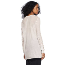 Rick Owens White Cotton Unstable Long Sleeve T-Shirt