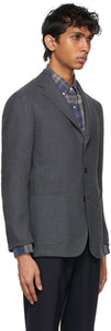 Ring Jacket Grey Wool Balloon Blazer