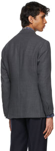 Ring Jacket Grey Wool Balloon Blazer