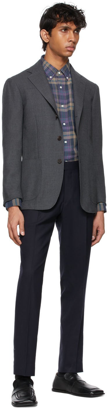 Ring Jacket Grey Wool Balloon Blazer