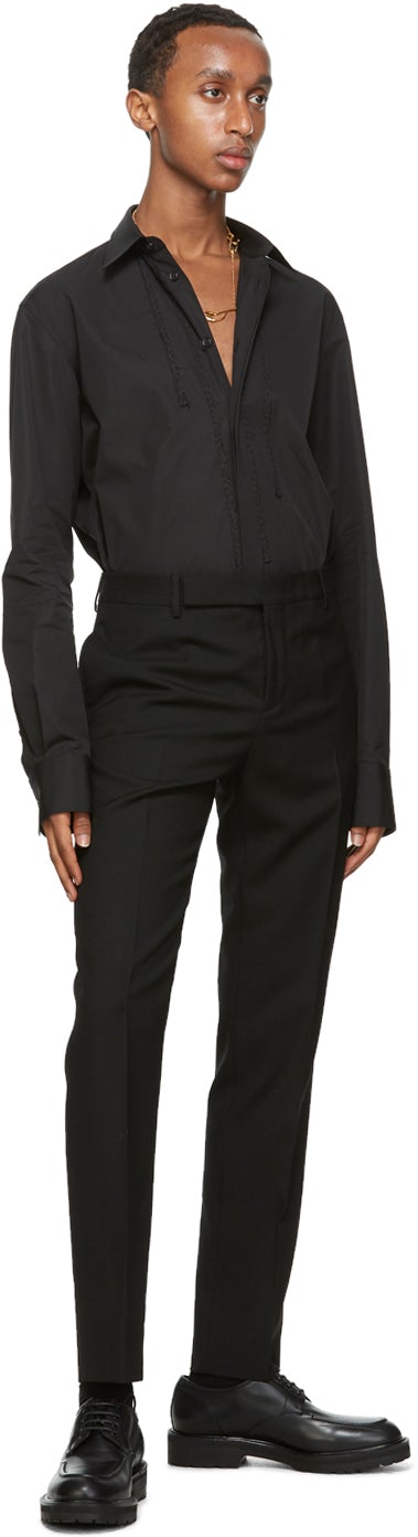 Rochas Homme Black Rebecca Braided Shirt