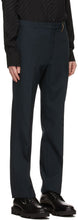 Rochas Homme Navy Wool Canvas Trousers