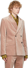 Rochas Homme Pink Velvet Double-Breasted Blazer