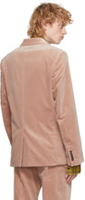 Rochas Homme Pink Velvet Double-Breasted Blazer