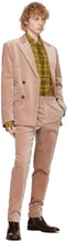 Rochas Homme Pink Velvet Double-Breasted Blazer