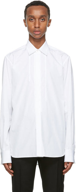 Rochas Homme White Rebecca Braided Shirt - Chemise tressée de Rochas Homme blanche Rebecca blanche - Rochas Homme 화이트 레베카 꼰 셔츠