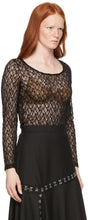 Rokh Black Lace Long Sleeve T-Shirt