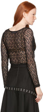 Rokh Black Lace Long Sleeve T-Shirt