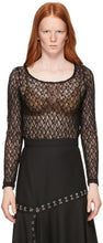 Rokh Black Lace Long Sleeve T-Shirt - T-shirt à manches longues en dentelle noire Rokh - Rokh 블랙 레이스 긴 소매 티셔츠