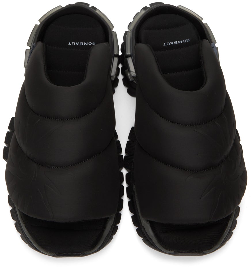 Rombaut Black Nylon Drone Slide Sandals