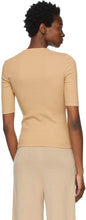 Rosetta Getty Beige Cropped Sleeve T-Shirt