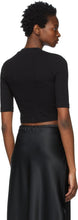 Rosetta Getty Black Cotton Cropped T-Shirt