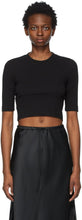 Rosetta Getty Black Cotton Cropped T-Shirt - Rosetta Getty T-shirt recadré en coton noir - Rosetta Getty 검은 면화 자른 티셔츠