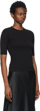 Rosetta Getty Black Cropped Sleeve T-Shirt