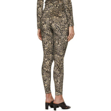 Rosetta Getty Brown Velvet Printed Leggings