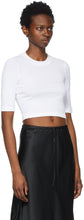 Rosetta Getty White Cotton Cropped T-Shirt