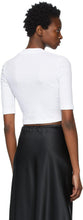 Rosetta Getty White Cotton Cropped T-Shirt