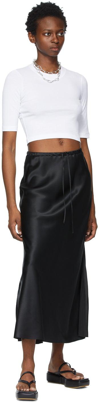 Rosetta Getty White Cotton Cropped T-Shirt